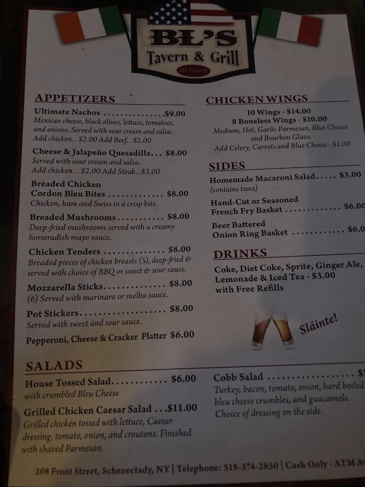 B L's Tavern Menu image 3