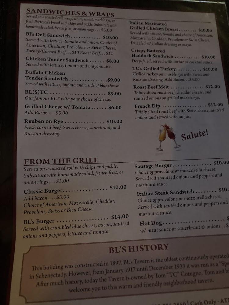 B L's Tavern Menu image 4